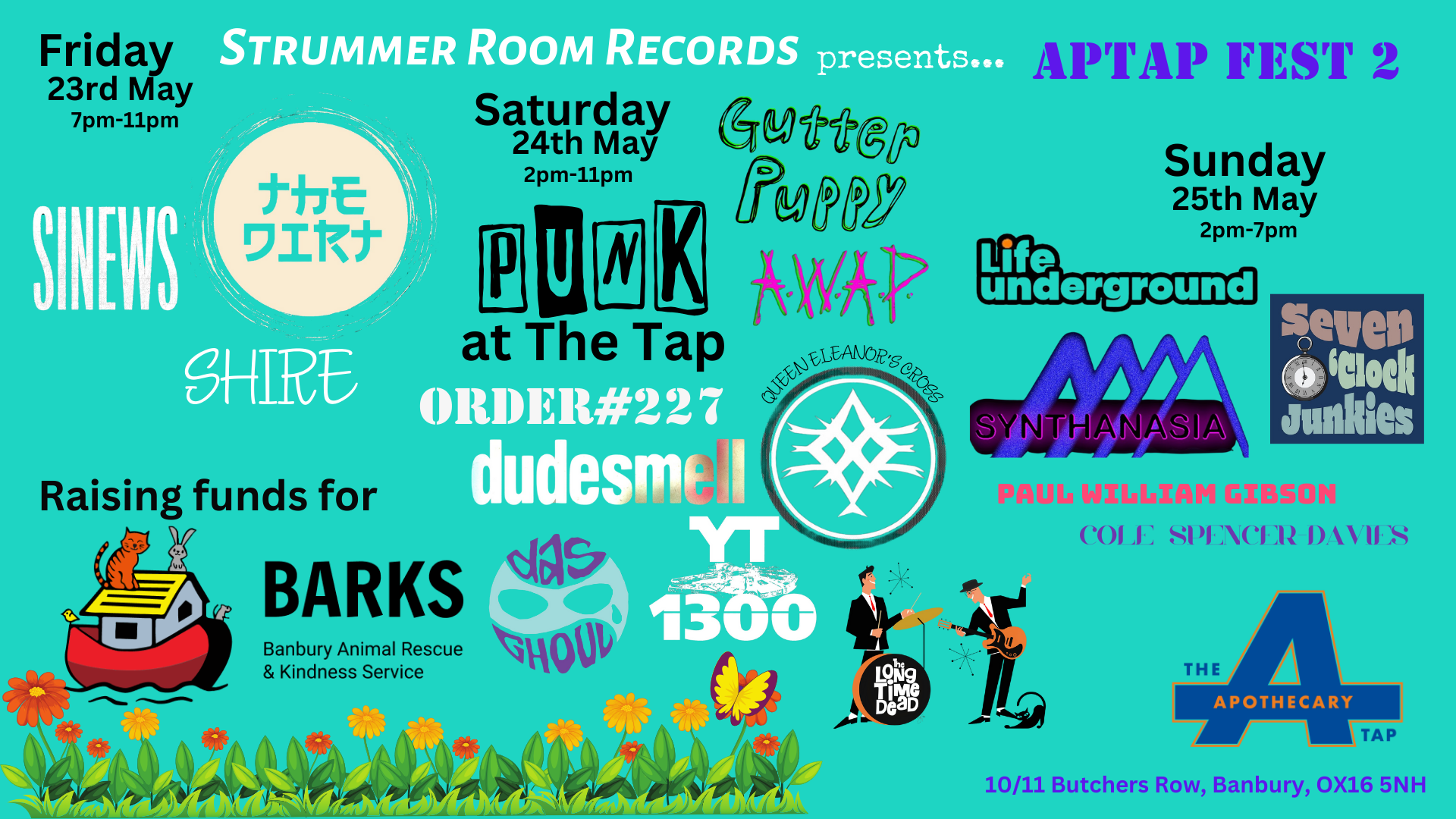 Flyer for Strummer Room Records ApTap Fest 2 Event 24 May 2025 Banbury