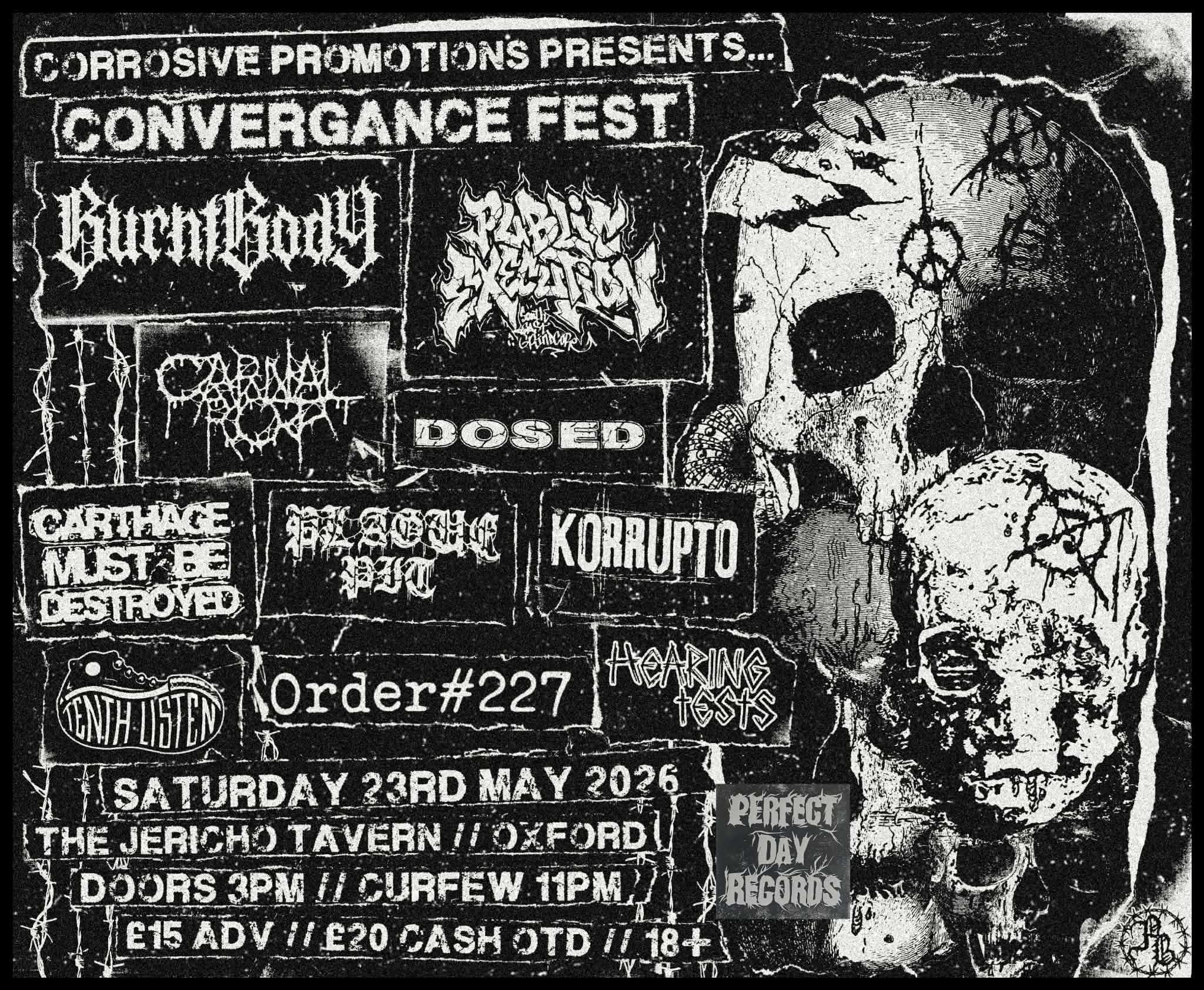 Flyer for Convergence Fest gig 23 May 2026 Oxford